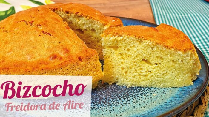 BIZCOCHO EN FREIDORA DE AIRE | Queda perfecto ✅ Receta fácil