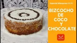 💛 BIZCOCHO JUGOSO DE COCO Y CHOCOLATE con FREIDORA DE AIRE y HORNO ✅ Promoción de ALIEXPRESS 11.11