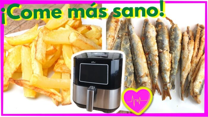 BOQUERONES FRITOS y PATATAS en FREIDORA SIN ACEITE ▶FREIDORA DE AIRE/AIR FRYER BEAR👉ALIEXPRESS 11.11