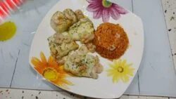 Bacalao con gambitas en freidora de aire
