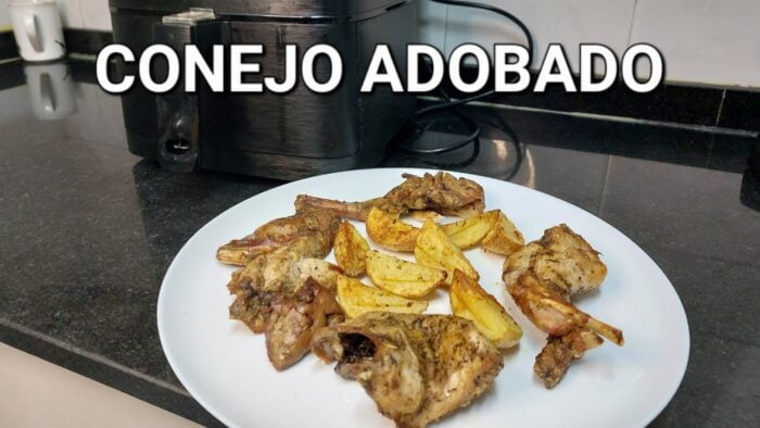 Conejo adobado en freidora de aire (Airfryer) #cosori