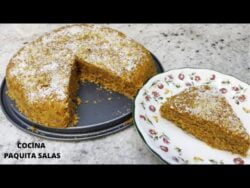 PASTEL DE ZANAHORIA SIN HORNO con thermomix/COCINA FACIL/COCINA PAQUITA SALAS