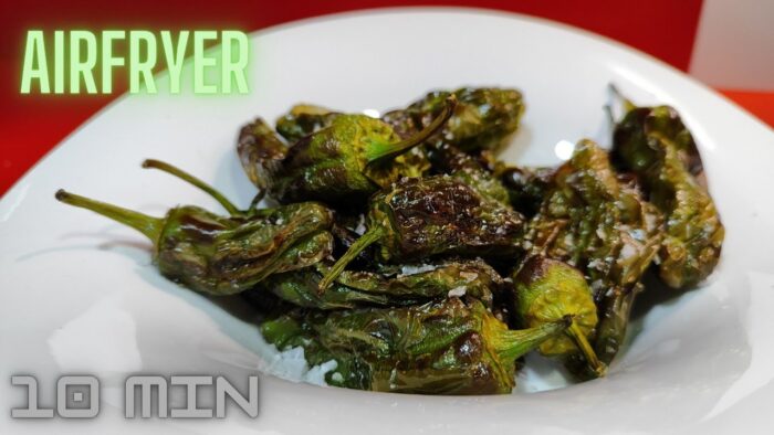 PIMIENTOS 🫑VERDES FRITOS EN FREIDORA DE AIRE #cosori #airfryer #freidoradeaire