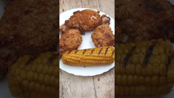 🍗 POLLO KFC EN FREIDORA DE AIRE 😋 ¡MUSLOS DE POLLO CRUJIENTES Y JUGOSOS! ▶ #SHORTS