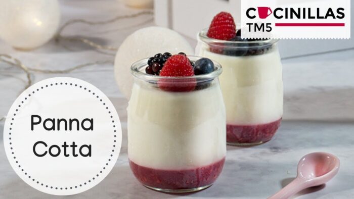 Panna Cotta con Frambuesas | Recetas Thermomix