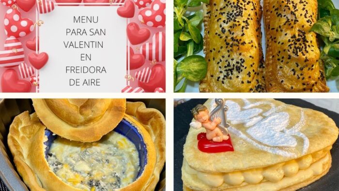 RECETAS CON  FREIDORA de Aire/ Menú COMPLETO para SAN VALENTÍN 💝!!