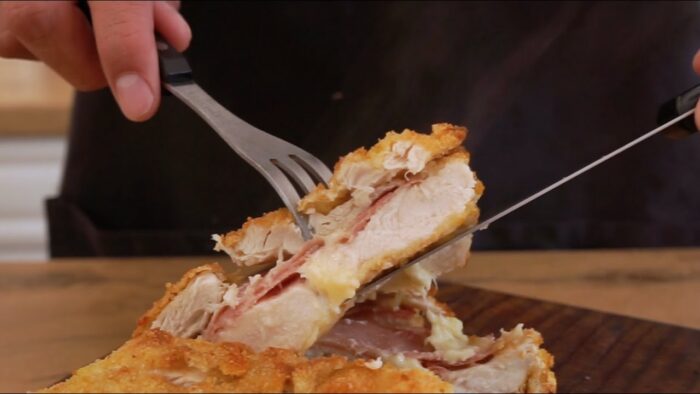Receta: Delicioso cachopo de pollo en freidora de aire Cosori