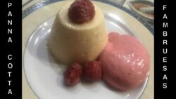 Receta PANNA COTTA Thermomix con melocotón y espuma de frambuesas | Receta THERMOMIX