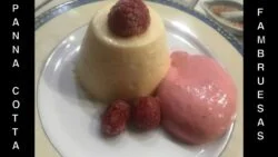 Receta PANNA COTTA Thermomix con melocotón y espuma de frambuesas | Receta THERMOMIX