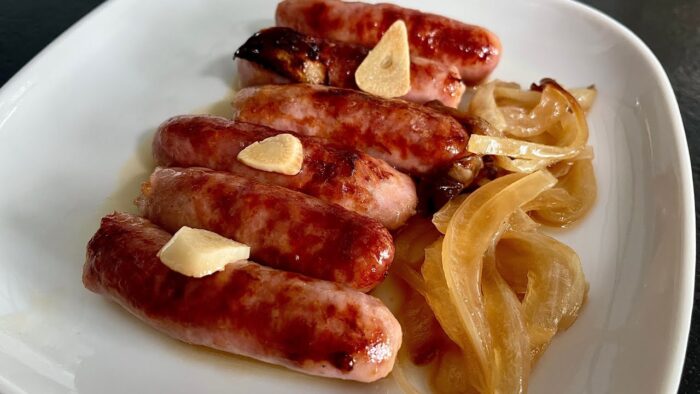 SALCHICHAS AL VINO ( AIRFRYER) FREIDORA DE AIRE (CUCODAMORE)