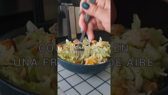Un día cocinando en una freidora de aire – económico, fácil y saludable | sin aceite