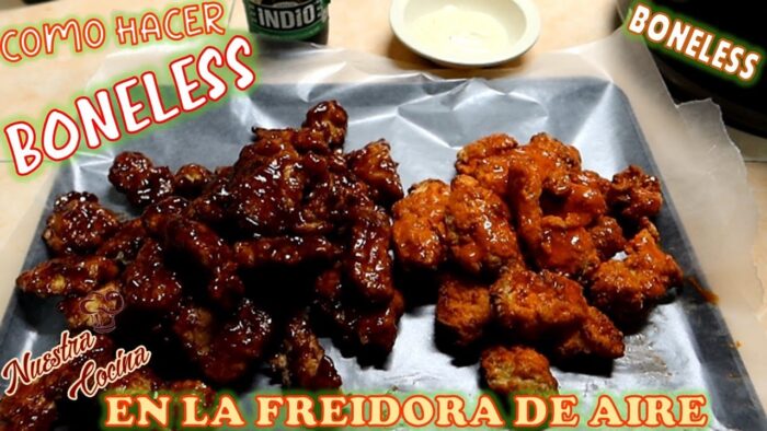 ✅ como HACER Boneless en la freidora de aire, boneless bites