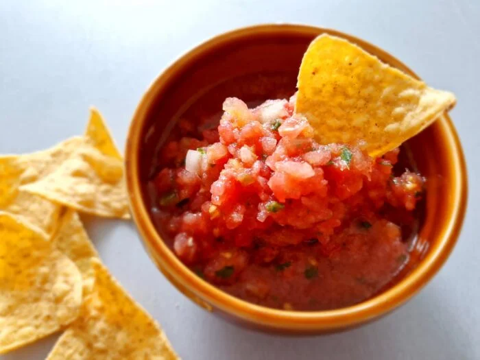 Salsa de tomates asados para dippear