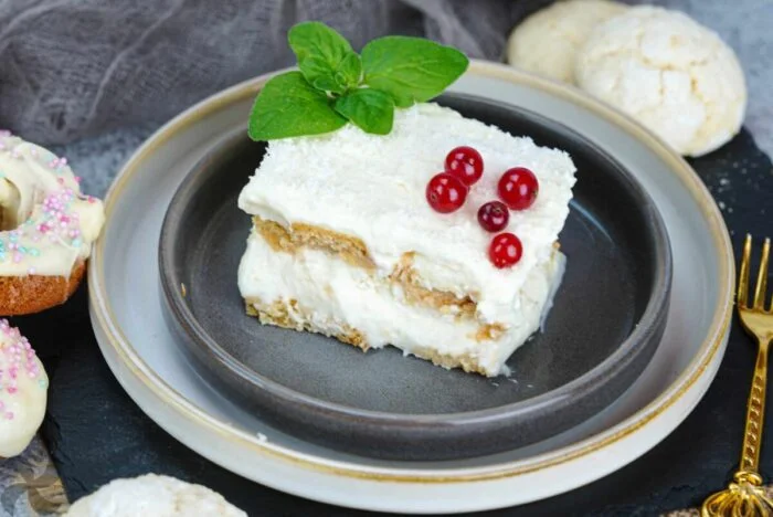 Tarta de galletas y coco
