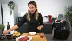 Bistec XXL en freidora sin aceite XXL