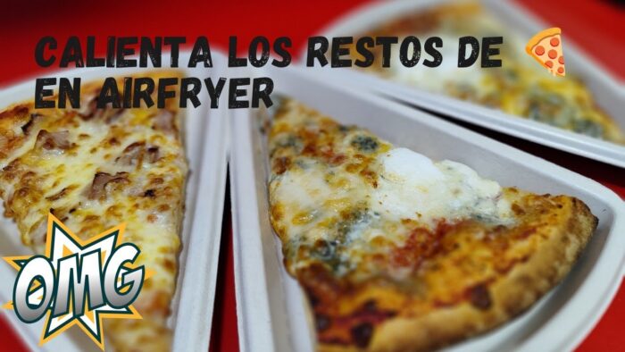CALIENTA LOS RESTOS DE PIZZA 🍕 EN TU FREIDORA DE AIRE ‼️