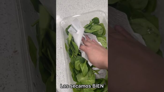 Chips de espinacas en freidora de aire (air fryer)