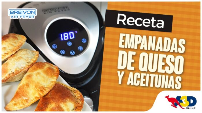 Cómo hacer Empanadas de queso y aceituna en la freidora de aire Breivon Airfryer🥟 | Receta A3D 👨🍳