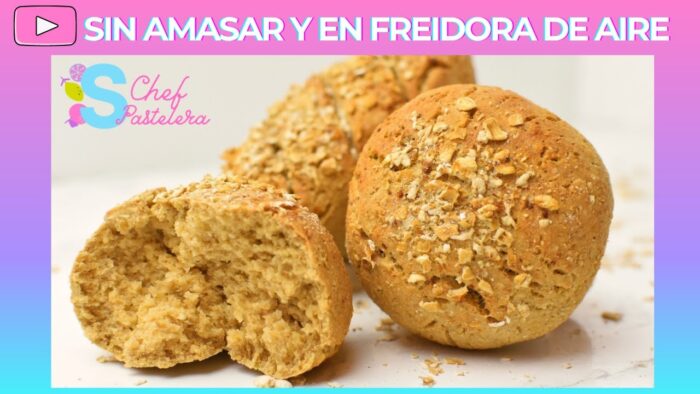 FREIDORA DE AIRE: PAN DE AVENA 100% SIN AMASADO, JUGOSO Y ADELGAZA |Sandra ChefPastelera