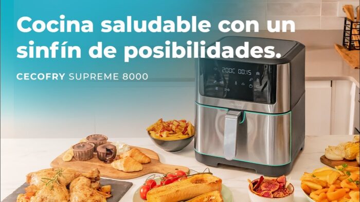 Freidora sin aire Cecofry Supreme 8000 tácti con 8 L de capacidad y tecnología PerfectCook.