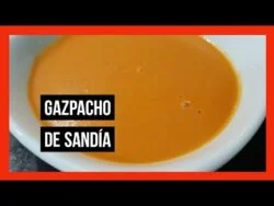 GAZPACHO DE SANDÍA y tomate con Thermomix … Fácil y rápido  !!! 😋😋😋