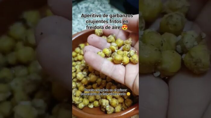 Garbanzos fritos crujientes en freidora de aíre  #garbanzos #crunchy #healthy #shortsyoutube #snacks