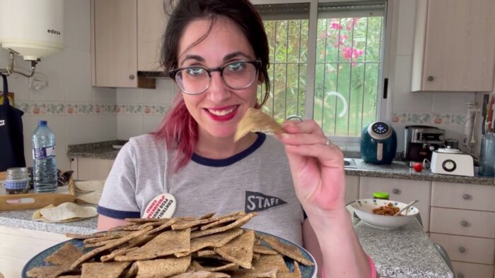 Nachos con queso “fits” caseros ricos y faciles con freidora de aire
