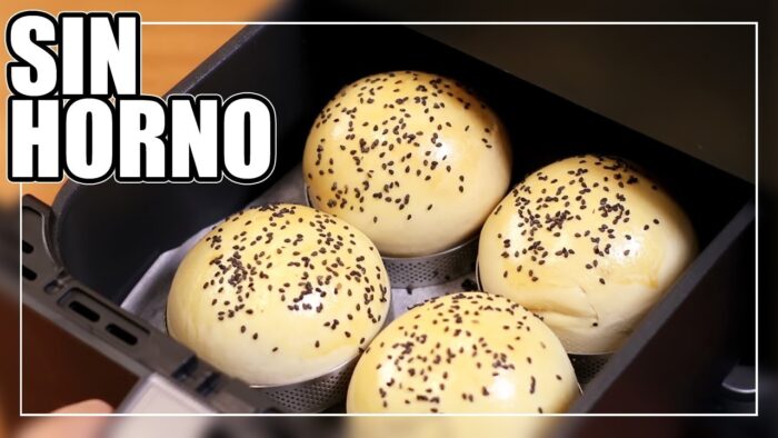 PAN HAMBURGUESA Facilísimo en Freidora de Aire (Air Fryer BREAD)