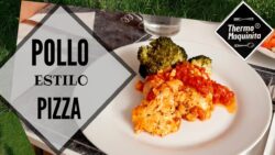 POLLO  al estilo PIZZA con THERMOMIX. Cómo cocinar en el recipiente varoma.
