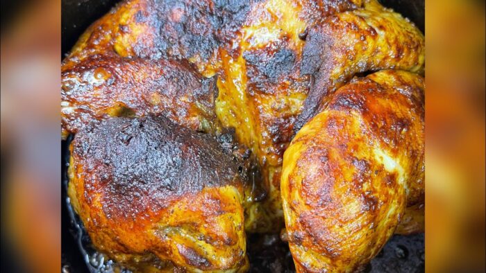 Pollo horneado en la freidora de aire -Cocinando con Migue