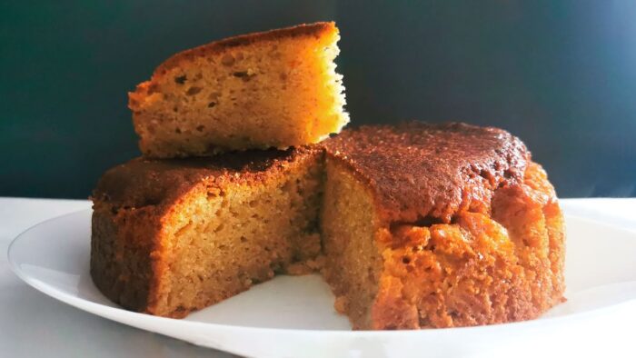 ⬜🟦🟨 QUEQUE canario con gofio y plátano en FREIDORA DE AIRE (CANARY CAKE OR CAKE)⬜🟦🟨