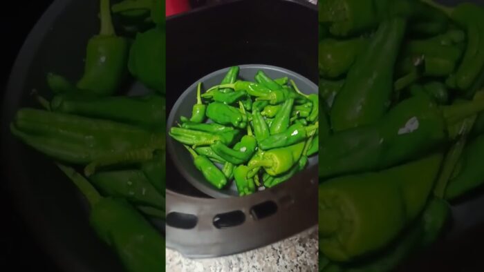Sin freir!! Pimientos de padrón unos pican y otros no en freidora de aire o en horno