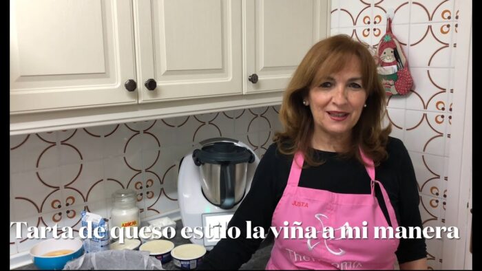 Tarta de queso “estilo la viña” a mi manera con thermomix/ realizada por Justa Molina
