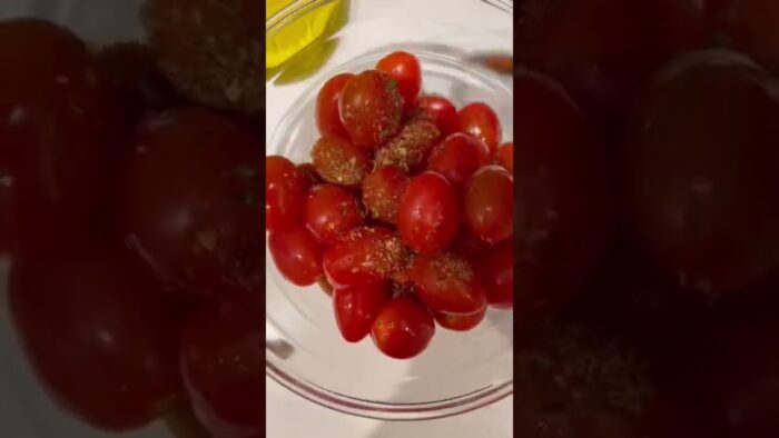 Tomate cherry en freidora de aire