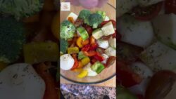 Verduras en la freidora de aire muy saludables y buenísimas. Airfryer #shorts  #cortos