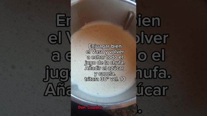 como hacer horchata de chufa sin remojar con Thermomix