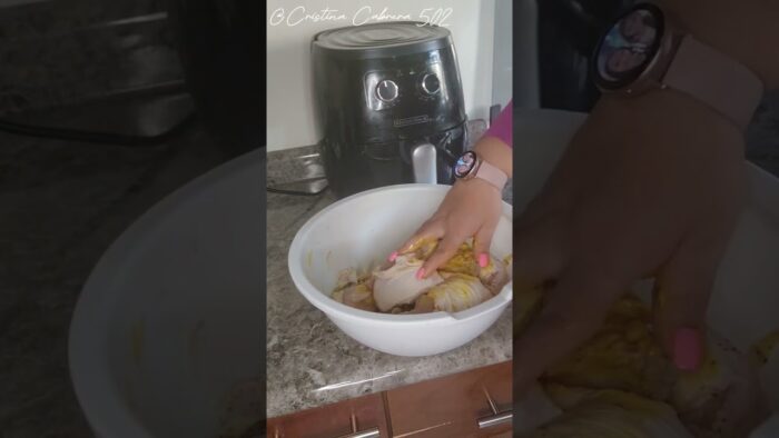 pollo a la mostaza en freidora de aire