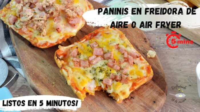 ¡Ahora puedes hacer PANINIS 🍕 en tu freidora de aire! Hazlos 5 en minutos!❗❗ || AIR FRYER