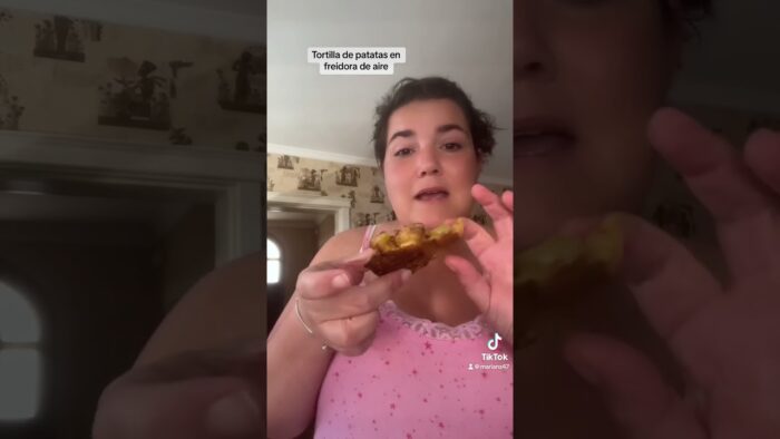 Tortilla de patatas en freidora de aire
