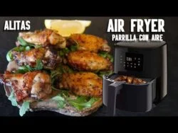 AIR FRYER como hacer alitas de pollo ala parilla en freidora de aire @LACHEFNAYELI