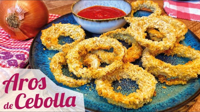 AROS DE CEBOLLA EN FREIDORA DE AIRE 🧅 SÚPER CRUJIENTES