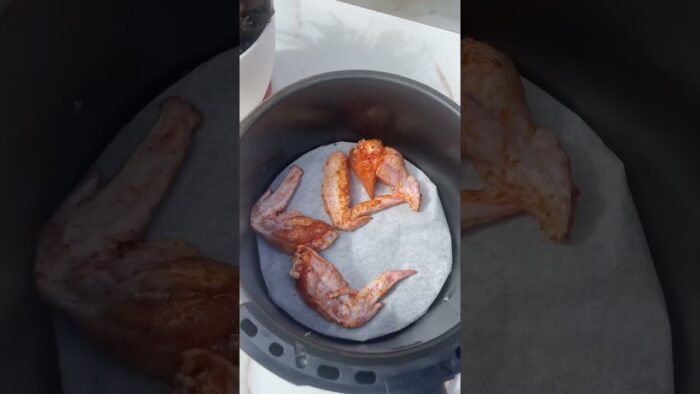 Alitas de pollo en salsa BBQ CASERA | Alitas de pollo en FREIDORA DE AIRE | #shortvideo