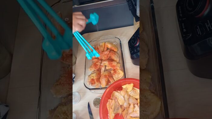 Alitas en freidora de aire #alitasdepollo #cocina #botana