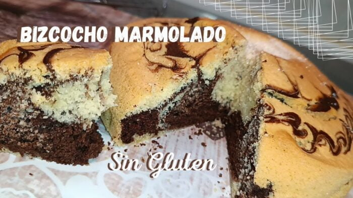 Bizcocho marmolado SIN GLUTEN en freidora de aire
