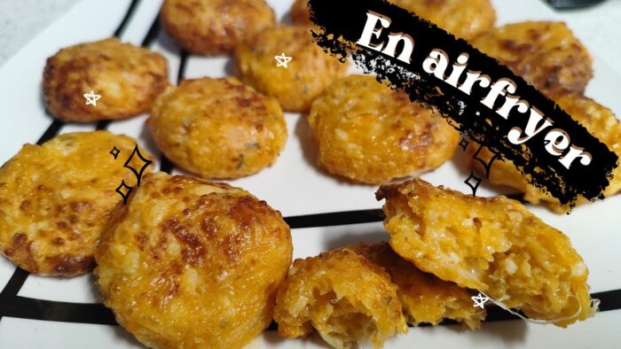 CENA RAPIDA EN FREIDORA DE AIRE|| BOLITAS DE 🧀 EN FREIDORA DE AIRE