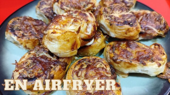 CENA RÁPIDA EN FREIDORA DE AIRE. ROLLITOS PIZZA 🍕