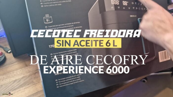 Cecotec Freidora sin Aceite 6 L de Aire Cecofry Experience 6000. 1700 W, Tecnología PerfectCook👩‍🍳🍳