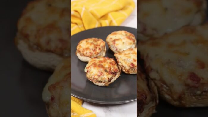 🍄Champiñones rellenos en FREIDORA DE AIRE🍄 #receta #freidoradeaire #airfryer
