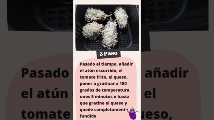 Cómo Hacer Berenjenas con Atún y Queso en la Freidora de Aire | Paso a Paso 🍆🍽️ #shorts