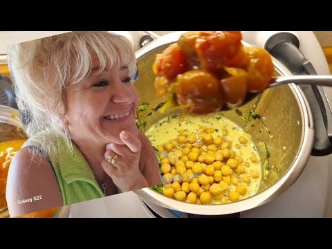 Cremiger Kichererbsen Spinat -Topf/ ruck-zuck Gericht Thermomix/TM6 TM5 TM31 gesunder Eintopf